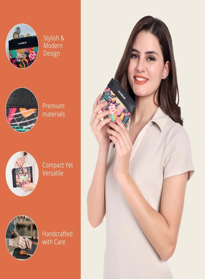 HAMELIN محفظة هاملين النسائية | محفظة أنيقة رفيعة لحفظ البطاقات | محفظة صغيرة الحجم مع حامل بطاقات | محفظة صغيرة | محافظ صغيرة متعددة الاستخدامات للفتيات | تصميم مرح - Image 2